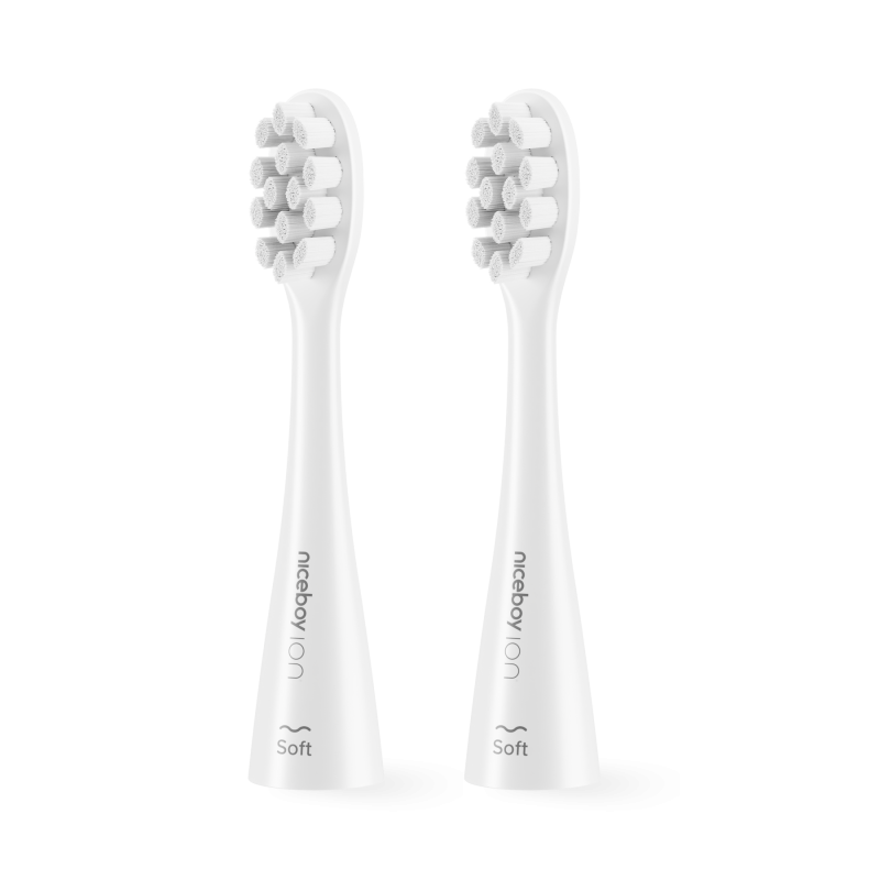 Replacement head Niceboy ION Sonic Soft white 2 pcs